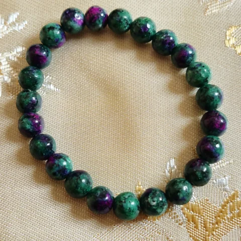 Symoru Natural Ruby Zoisite Beaded Bracelet