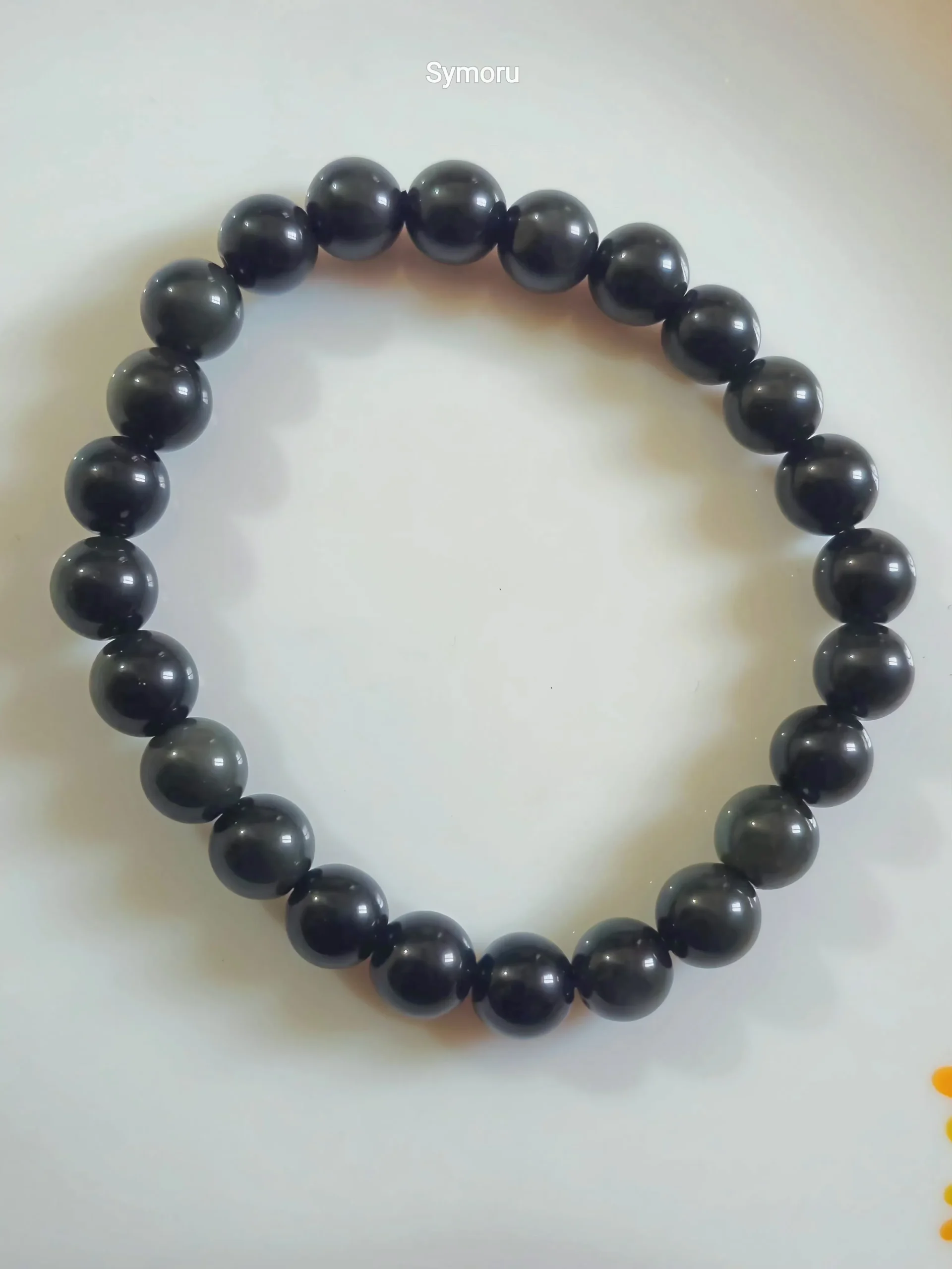 Natural Black Obsidian Stone Bracelet