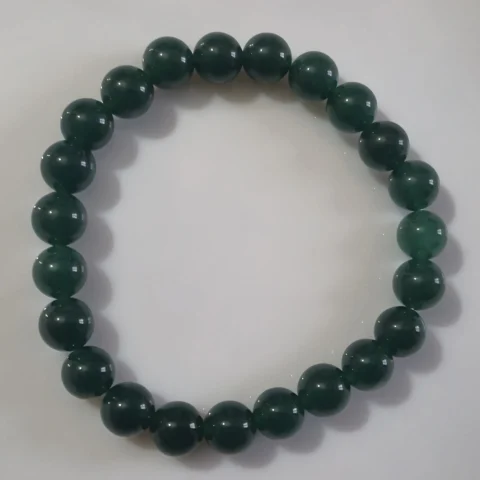 Natural Green Jade Bead Bracelet