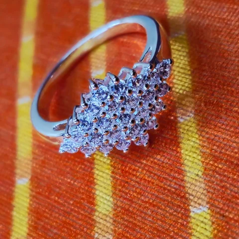 925 Sterling Silver CZ Cluster Ring