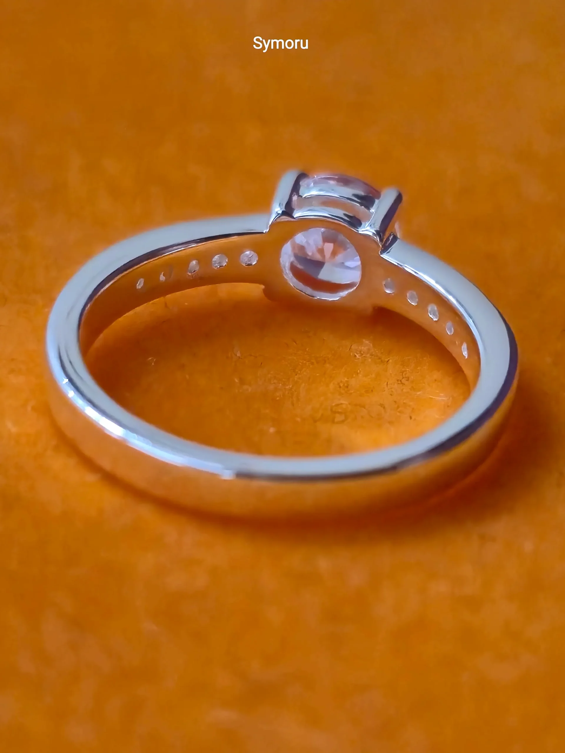 925 Sterling Silver CZ Solitaire Ring with Side Stones | Classic Engagement Style Silver Ring for Women | Elegant Everyday Jewelry by Symoru - Image 3