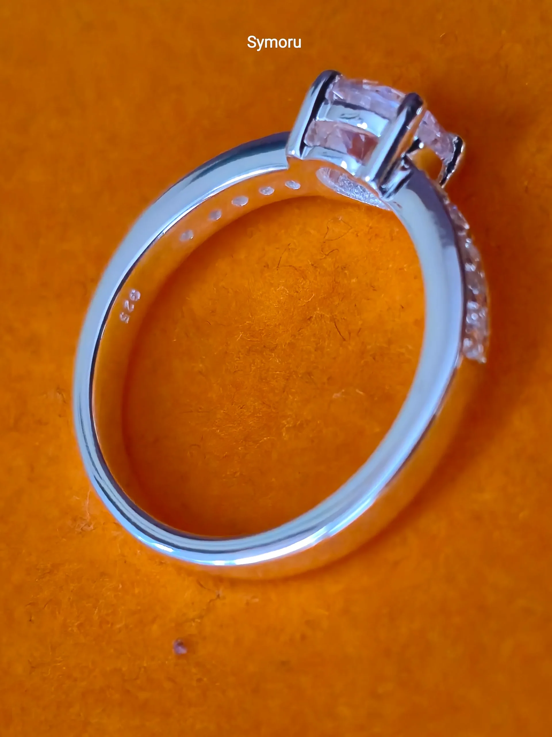 925 Sterling Silver CZ Solitaire Ring with Side Stones | Classic Engagement Style Silver Ring for Women | Elegant Everyday Jewelry by Symoru - Image 4