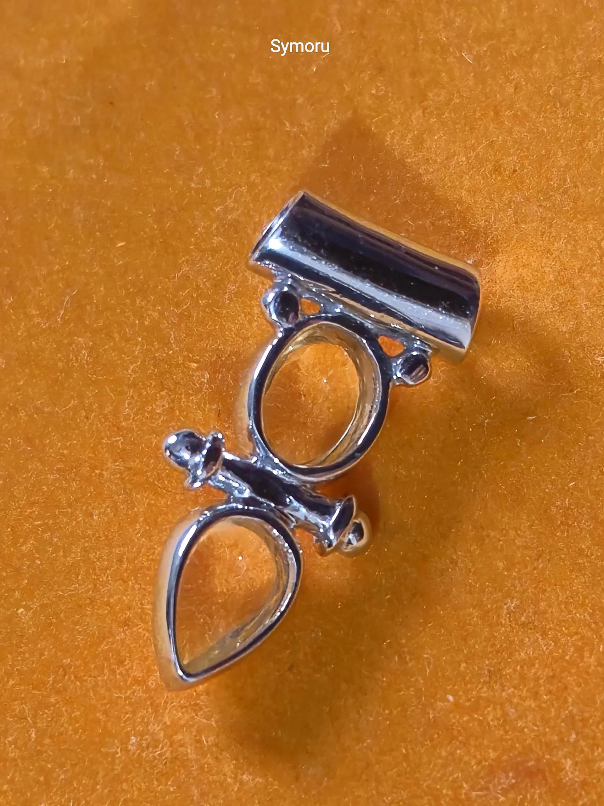 925 Sterling Silver Citrine Pendant | Natural Yellow Citrine Pear Cabochon Pendant for Women | Handmade Silver Jewelry by Symoru - Image 3