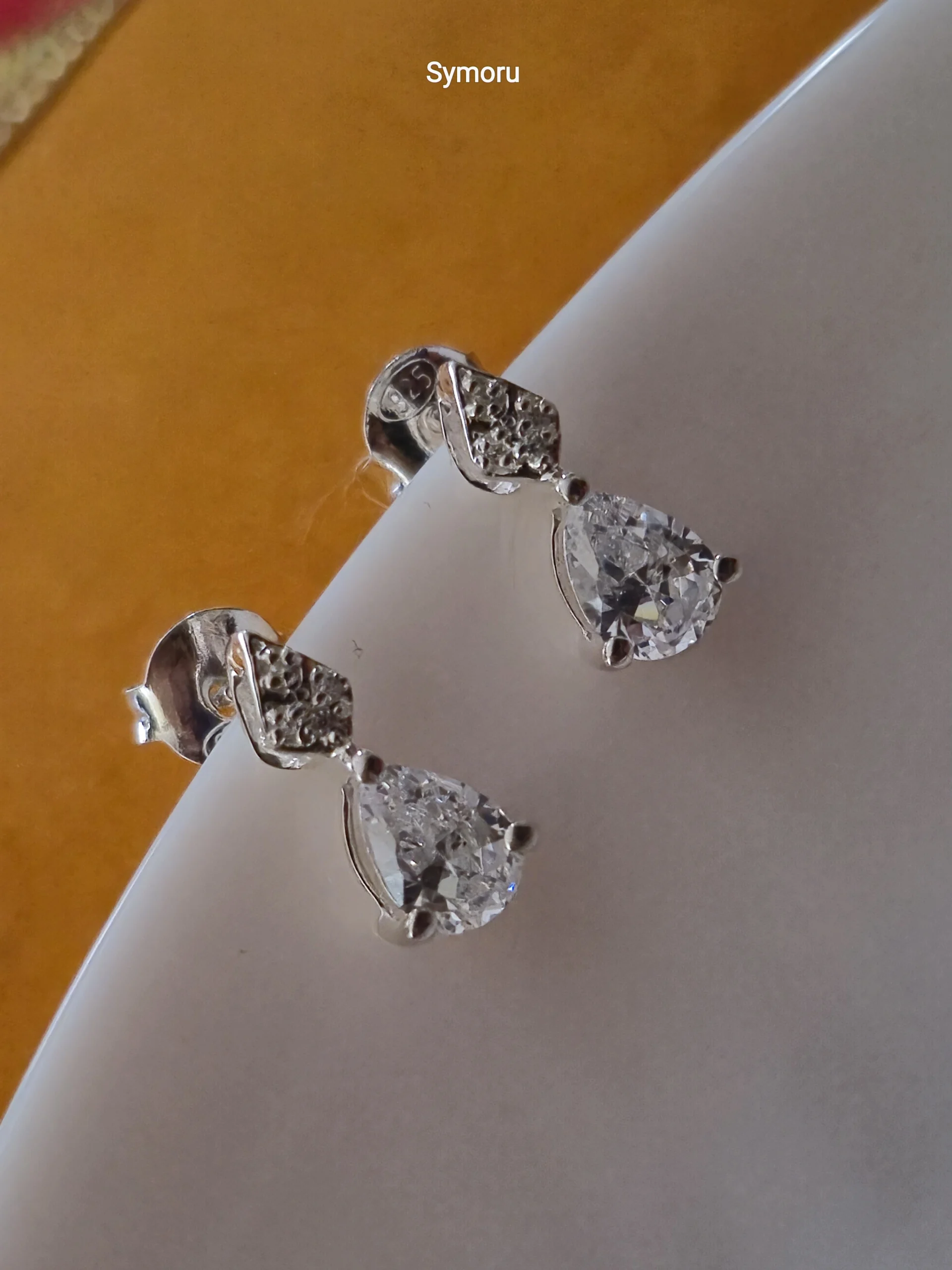 925 Sterling Silver Heart Cut CZ Stud Earrings | Minimalist Silver Heart Solitaire Earrings for Women | Everyday Love Jewelry by Symoru