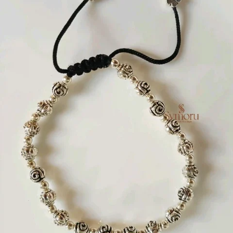 Handcrafted Brass Oxidized Bead Bracelet