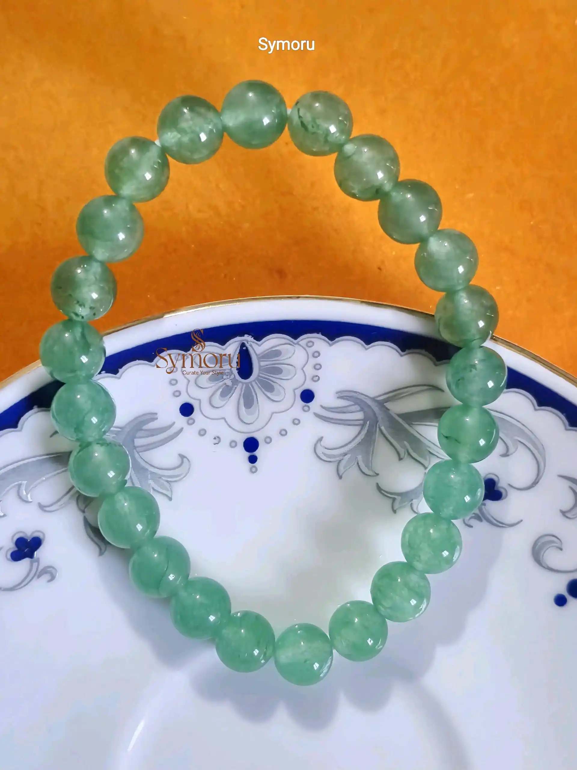 Green Aventurine Crystal Stone Healing Bracelet | Natural Gemstone Energy Bracelet | Good Luck & Prosperity Bracelet | Symoru Jewelry - Image 4