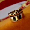 Single Groove Wide Gold Band Ring