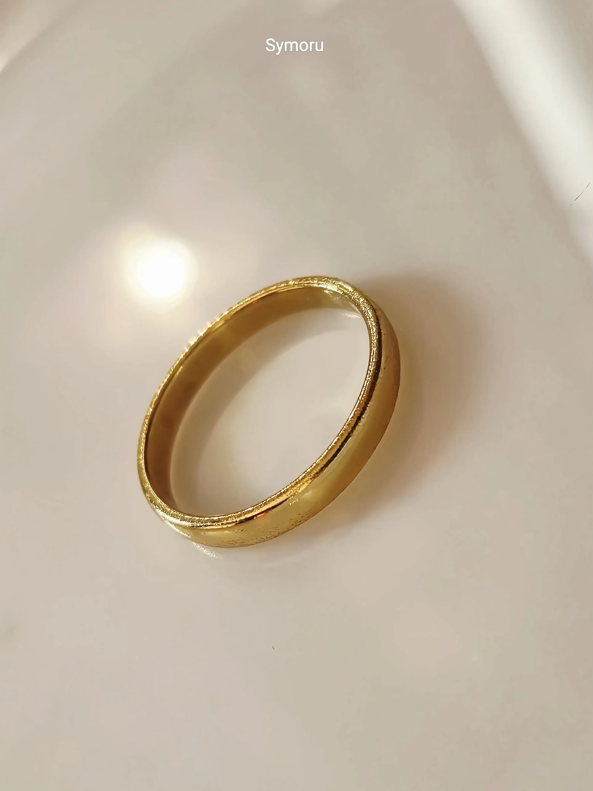Classic Plain Gold Plated Brass Band Ring for Women | Minimal Everyday Elegance | Symoru Signature - Image 4