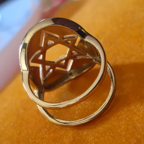 Luxury Star of David Gold Statement Ring
