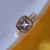 Cushion Cut Bezel Set Cubic Zirconia Gold Ring