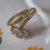 Three Stone Cubic Zirconia Gold Ring