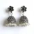Oxidized Silver Look Brass Jhumka Earrings with Pearl Drops
