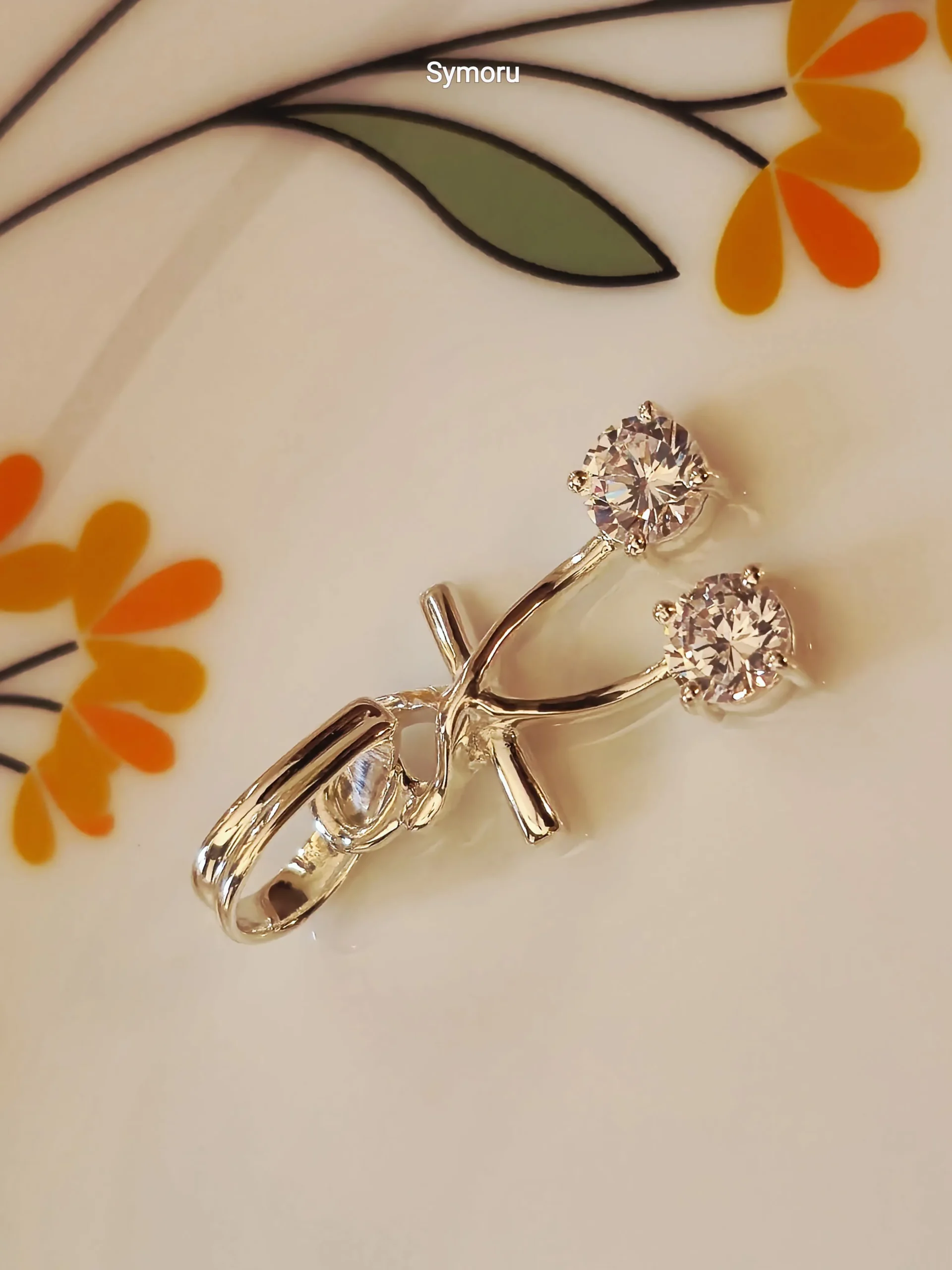 925 Sterling Silver Double Round Cut Zircon Cherry Pendant for Women