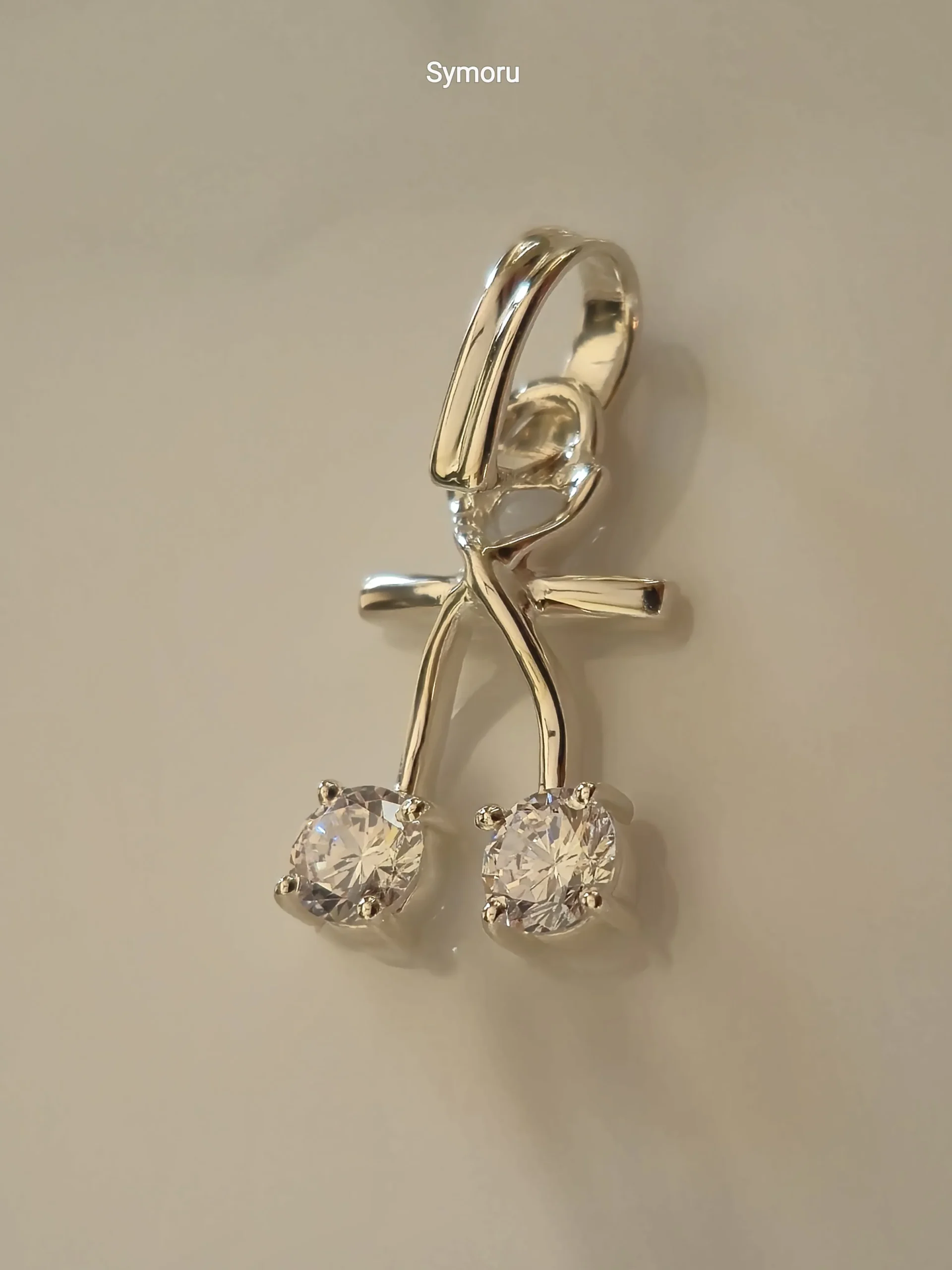 925 Sterling Silver Double Round Cut Zircon Cherry Pendant for Women | Twin Stone Branch Design Necklace Charm | Bridal & Party Jewelry - Image 7