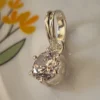 925 Sterling Silver Round Cut Zircon Solitaire Pendant for Women