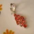 925 Sterling Silver Orange Pear Cut Zircon Cluster Pendant for Women