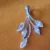 925 Sterling Silver Marquise Cut Zircon Leaf Branch Pendant for Women