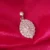 925 Sterling Silver Oval Cut Zircon Halo Pendant for Women