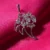 925 Sterling Silver Marquise Cut Zircon Floral Drop Pendant for Women