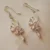 925 Sterling Silver Floral Drop Earrings with Cubic Zirconia