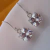 925 Sterling Silver Square Cut Cubic Zirconia Drop Earrings
