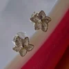 925 Sterling Silver Floral Stud Earrings